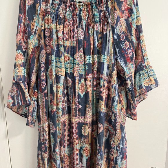 New Directions XL off the shoulder bohemian shift dress.  $35 - Picture 1 of 3